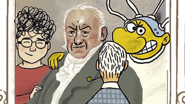 Detalle de 'Goya, María y Makoki', de Miguel Gallardo