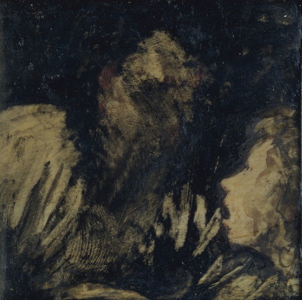 Boy Scared by a Man (Muchacho espantado por un hombre)