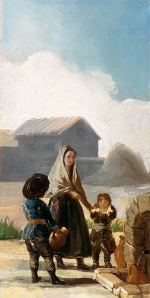 Poor Children at the Well (Los pobres de la fuente) (sketch)