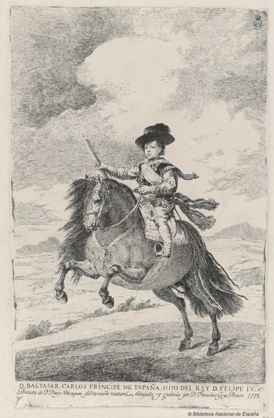 Don Balthasar Charles, prince of Spain, son of king Philip IV (Don Baltasar Carlos Principe de España. Hijo del Rey D. Felipe IV