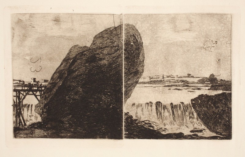 Landscape with Cliff and Waterfall (Paisaje con peñasco y cascada)