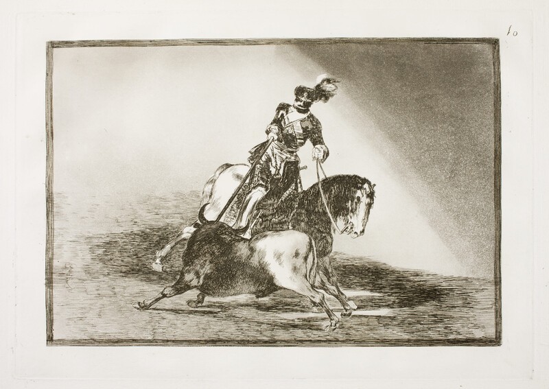 Charles V lancing a bull in the bullring of Valladolid