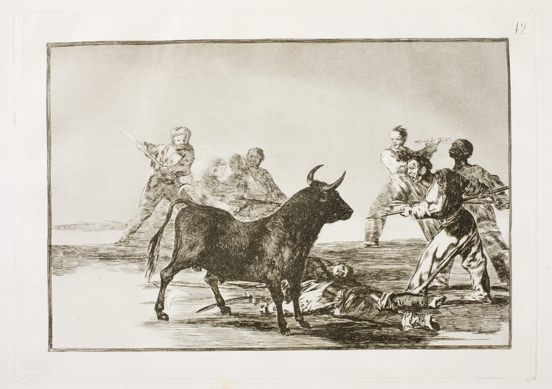 Disembowelment of the rogue with spears, crescent moons, banderillas and other weapons