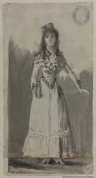 Young woman with small hat on her forehead