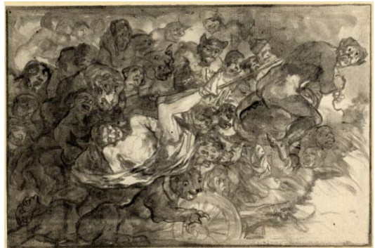 Infernal Scene (preparatory drawing)