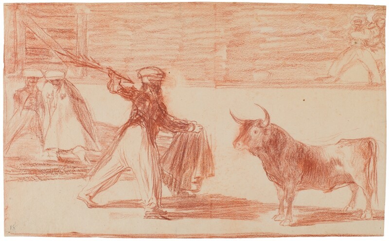 Origin of harpoons or spearguns (preparatory drawing)